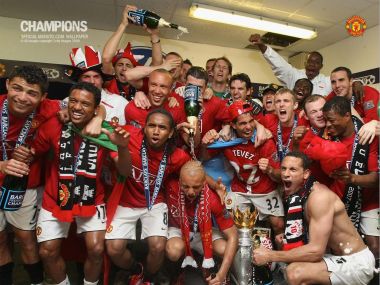 2008 Manchester United Premier League Champions Locker Room Celebration