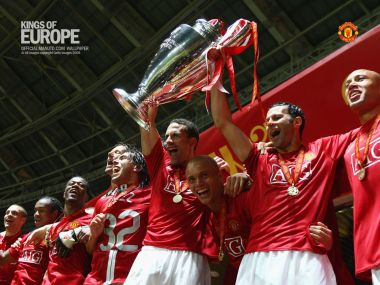2008 Manchester United Champions League Trophy Celebration