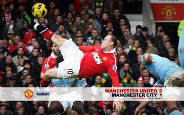 Manchester United 2 City 1 Rooney Bicycle Kick