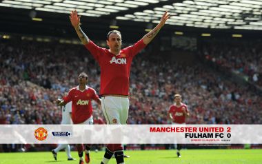 Manchester United 2 Fulham 0 2011 Premier League Berbatov Celebration