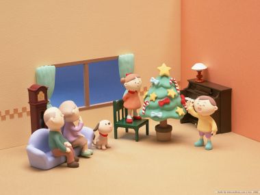 Warm Clay Family Christmas Gathering