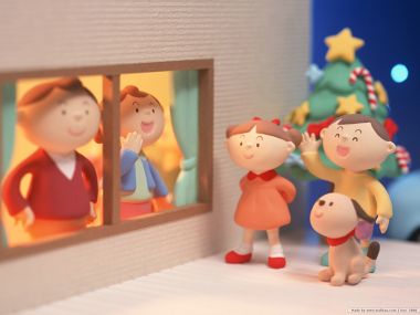 Warm Claymation Christmas Family Gathering