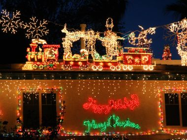 Christmas Train Roof Lights Decorations