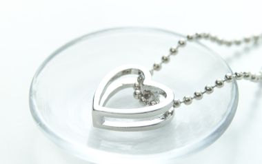 Silver Heart Pendant Necklace Still Life