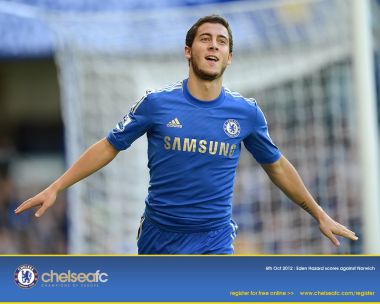 Eden Hazard Chelsea Player Celebrates Goal