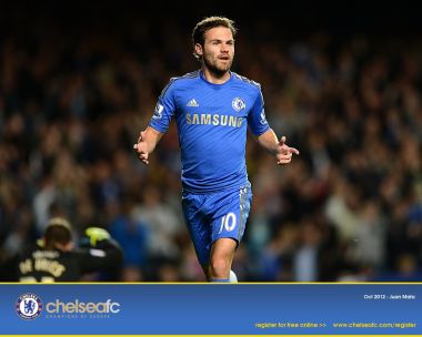 Juan Mata Chelsea FC Player Action Shot