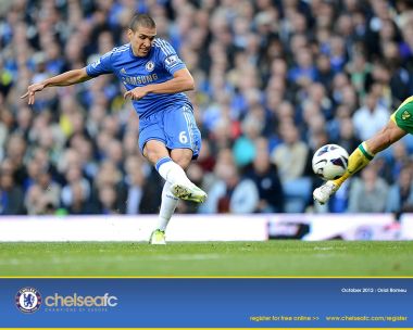 Chelsea Player Oriol Romeu Match Moment 2012