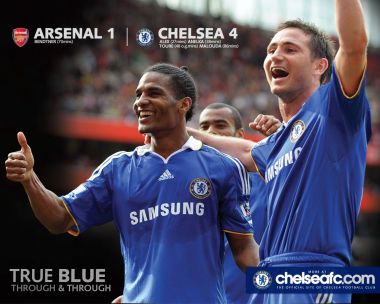 Premier League Arsenal 1 Chelsea 4 Players Victory Celebration