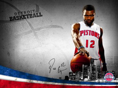 Detroit Pistons 12 Basketball Player Poster