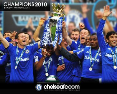 2010 Chelsea Premier League Championship Celebration Poster