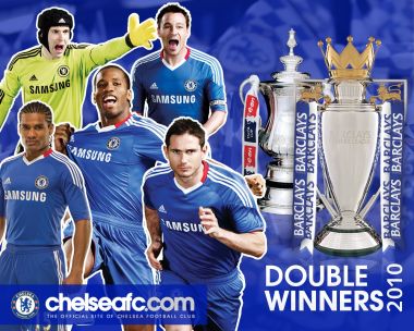 Chelsea 2010 Double Winners Memorial Poster