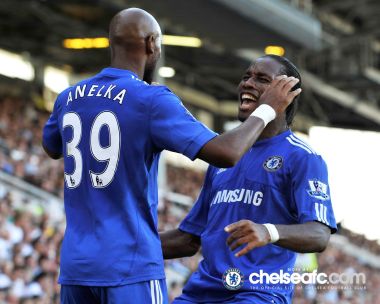 Didier Drogba And Nicolas Anelka Chelsea Match Celebration