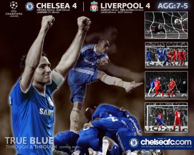 2009 Uefa Champions League Chelsea 4 4 Liverpool Match Poster