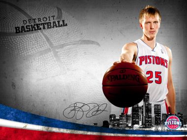 Detroit Pistons No.25 Player NBA Basketball Poster