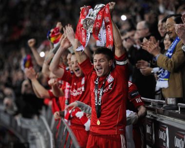 Liverpool FC Wembley Stadium Victory Celebration Moment