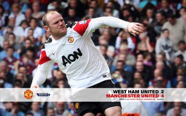 West Ham United 2 Manchester United 4 Rooney 2011 Premier League Wallpaper