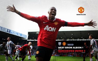 2011 Premier League Man United Ashley Young Goal Celebration