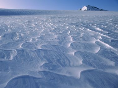 新西兰南阿尔卑斯山雪原风纹景观