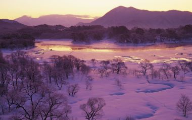 Winter Landscape Fukushima Japan