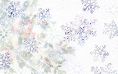 唯美梦幻冬季雪花飘落圣诞节背景