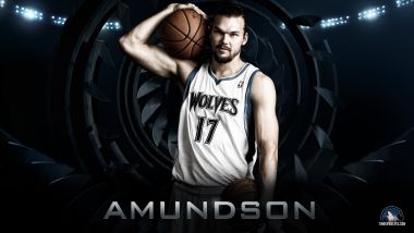 明尼苏达森林狼队17号Amundson篮球壁纸