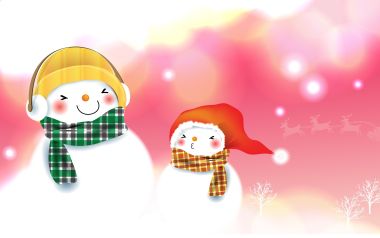 Cute Cartoon Snowman Christmas Illustration