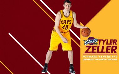克利夫兰骑士队球员泰勒·泽勒（Tyler Zeller）篮球宣传照