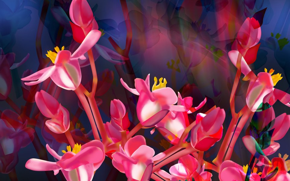01_2961_Digital-illustration-flowers_wallcoo.com