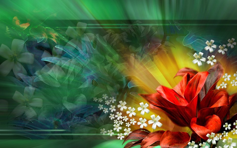 01_2984_Digital-illustration-flowers_wallcoo.com