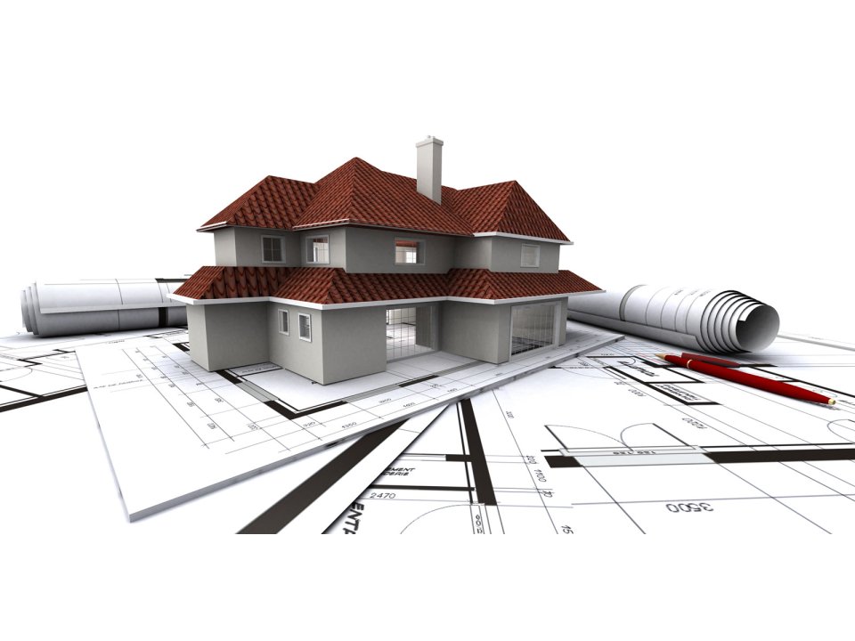 3d Rendered Modern House Model And Blueprints