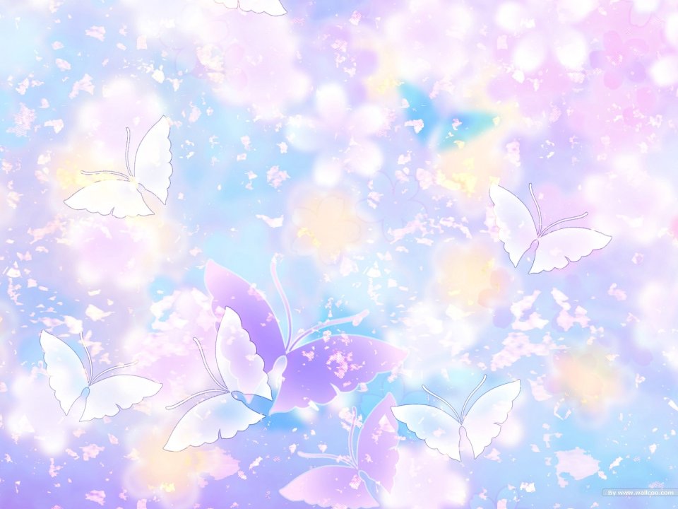 Dreamy Pastel Butterfly Light Spots Illustration
