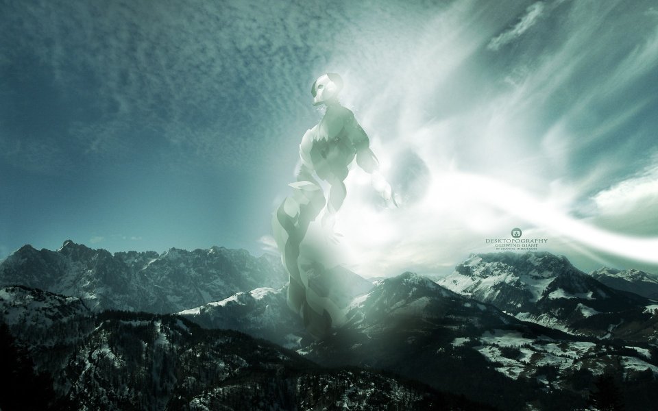 Creative_CG_Design_wallpaper_Glowing_GIant