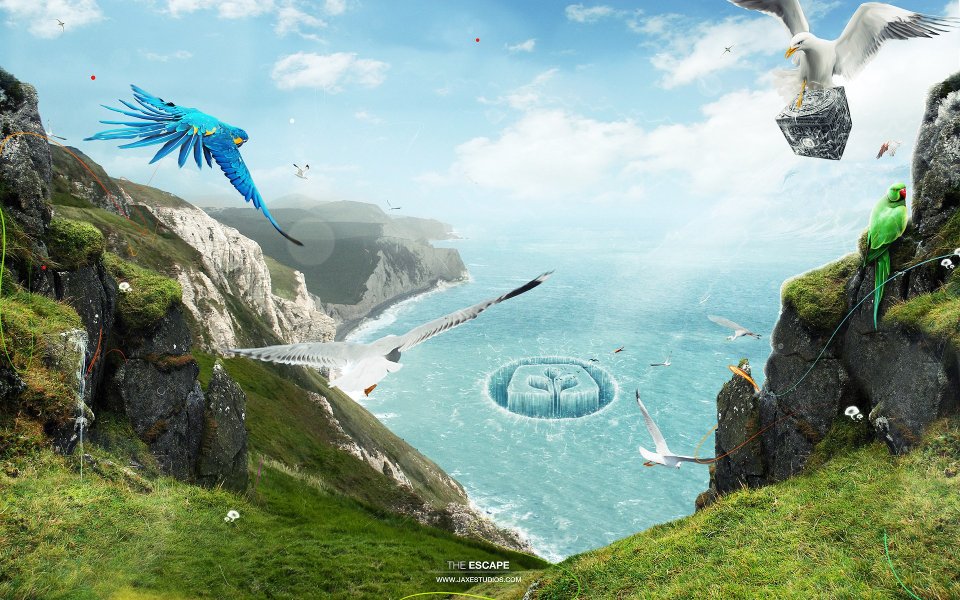 Creative_CG_Design_wallpaper_The_escape
