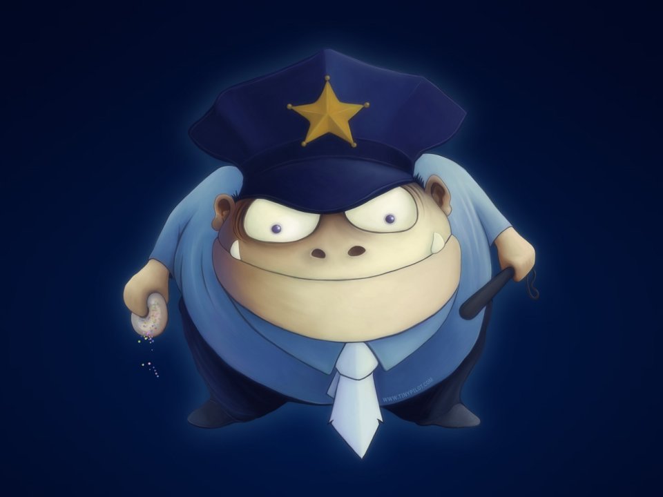 design_art_Donut_Cop_Wallpaper