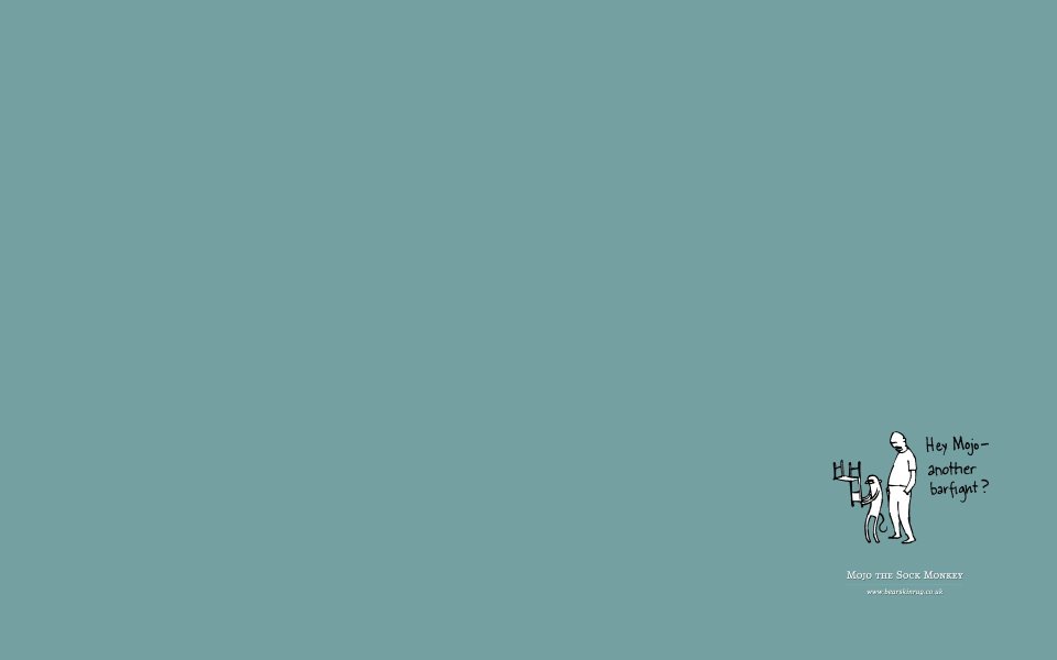Mojo The Sock Monkey Bar Fight Humor Wallpaper