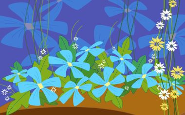 02_2954_Digital-illustration-flowers_wallcoo.com