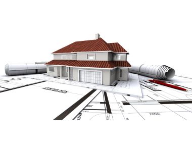 房屋建筑设计图纸与模型展示