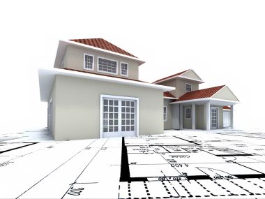 房屋建筑设计平面图与模型展示
