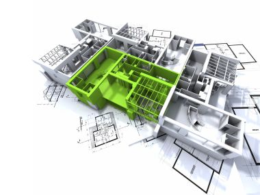 3D建筑模型与蓝图设计展示