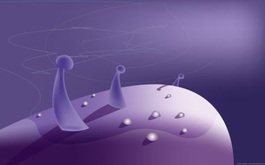 Purple Minimalist Abstract Digital Art Wallpaper