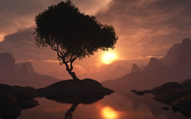 Digital_3d_wallpaper_lonetree1