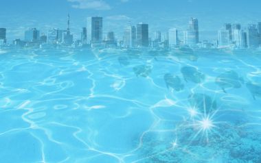 Photo manipulation of 02_City and Aqua 089_nature_and_city