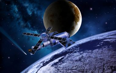 Space Satellite CG art images EF07_SI0227