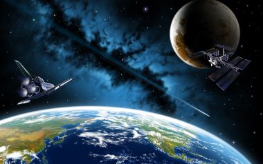 Space Satellite CG art images EF07_SI0250