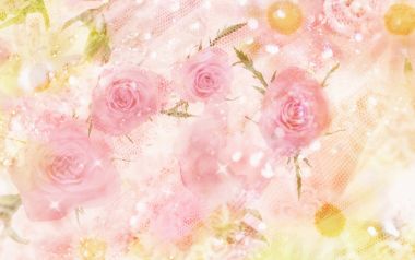 Dreamy Pink Rose Soft Light Floral Wallpaper