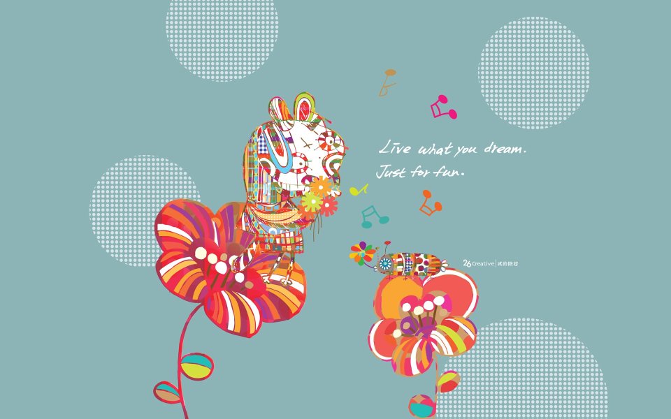 Pop Style Cartoon Pony Flower Inspirational Childlike Illustration Wallpaper