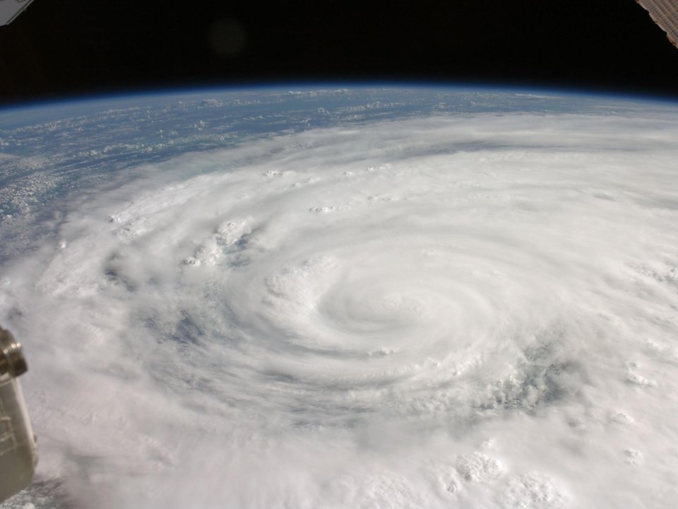 Giant Typhoon Cyclone Shot From International Space Station