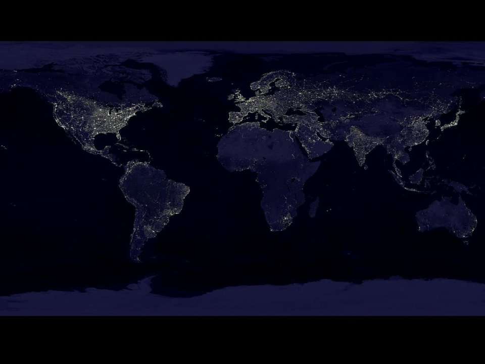 Nasa Global Night City Lights Satellite Map