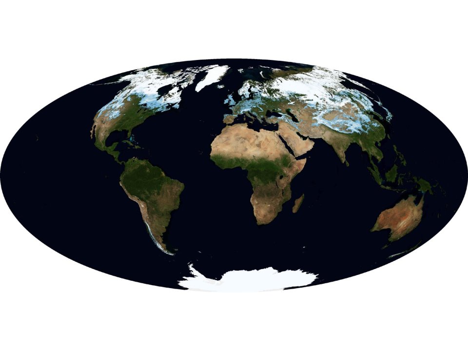 Nasa Satellite Earth Full View Northern Hemisphere Snow Map