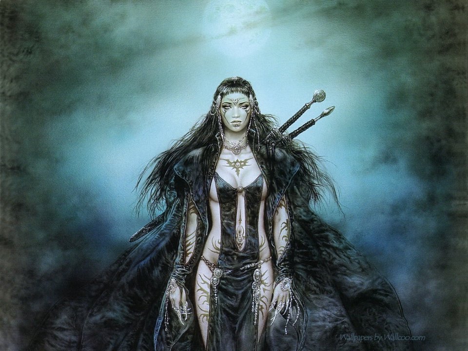 Luis Royo Daughter Of The Moon Dark Fantasy Warrior Illustration